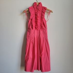 BCBGMaxAzria Ruffle Halter dress